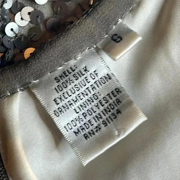 Vintage Scala, silver sequin cocktail dress. Size 6. - Picture 7 of 7